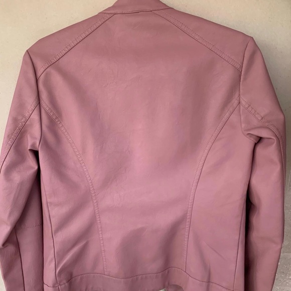 ONLY Pink Leather Jacket - Picture 4 of 6